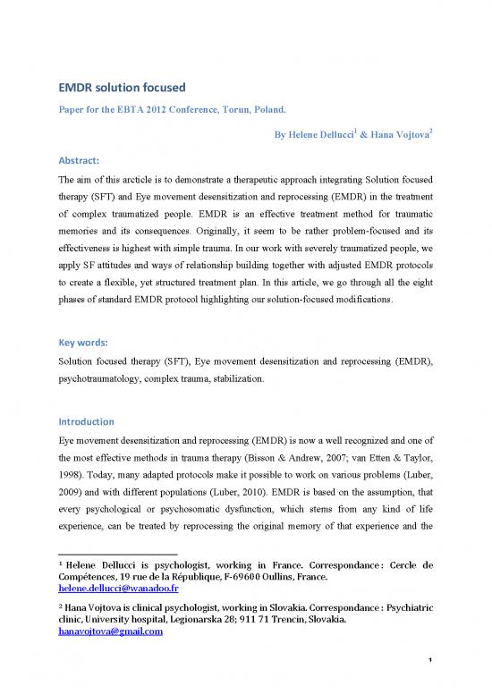 picture1_Emdr Pdf 108440 | Emdr Solution Focused Dellucci Vojtova 2012