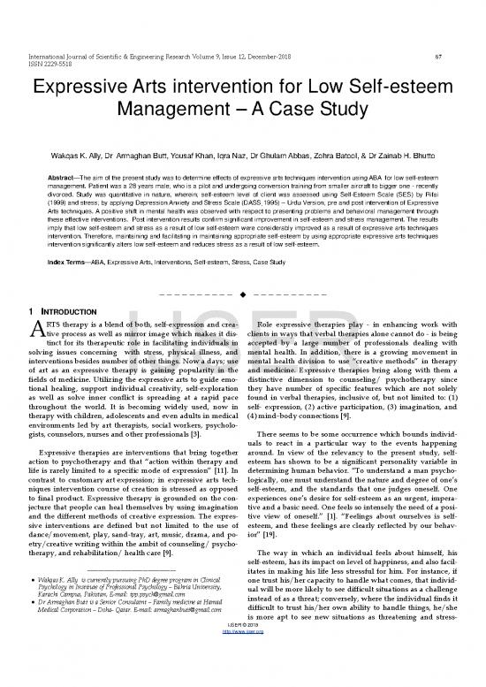 picture1_Behavioral Therapy Pdf 108708 | Expressive Arts Intervention For Low Self Esteem Management A Case Study