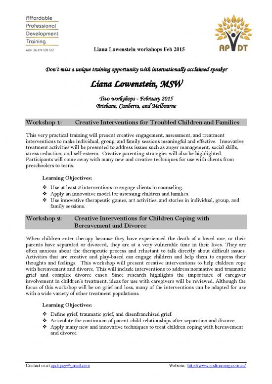 picture Theories Of Counseling Pdf 107926 | Flyer Australia Liana Final With Preorder Form