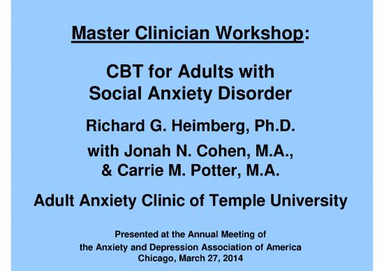 picture Cbt For Social Anxiety Pdf 107919 | Heimberg Mc