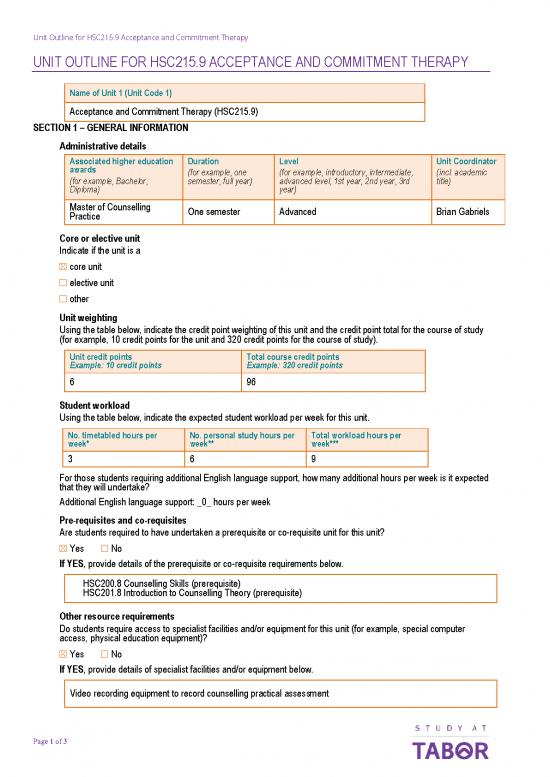 picture1_Education Pdf 107697 | Hsc9 Acceptance And Commitment Therapy