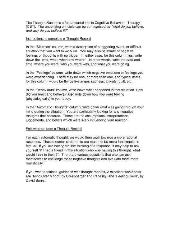 picture1_Cbt Pdf 107524 | Instruction For Thought Record