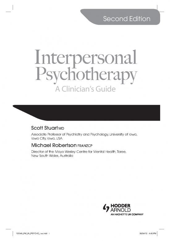 picture1_Psychotherapy Pdf 108107 | Ipt Book Chapter Structure