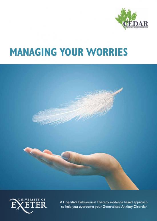 picture Cbt Workbook Pdf 107263 | Managing Your Worries