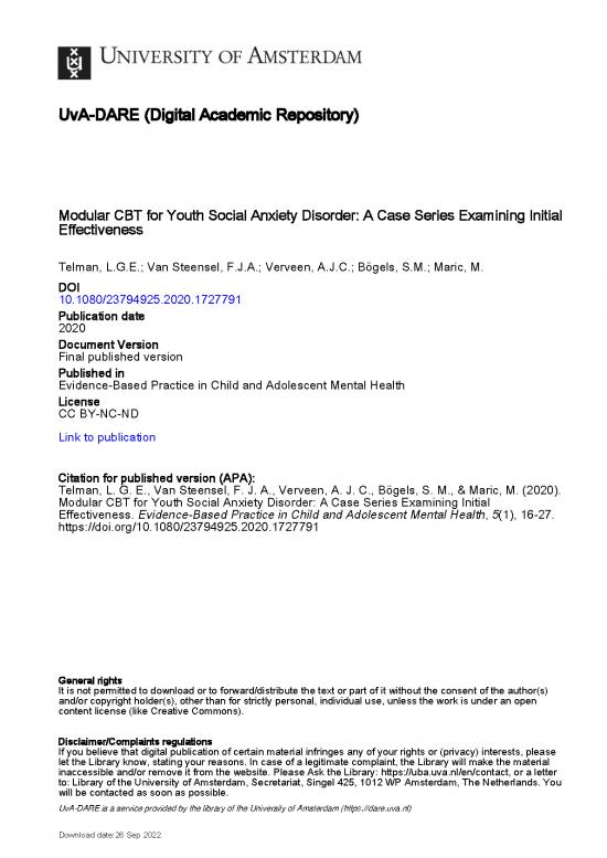 picture1_Cbt For Social Anxiety Pdf 108209 | Modular Cbt For Youth Social Anxiety Disorder A Case Series Examining Initial Effectiveness