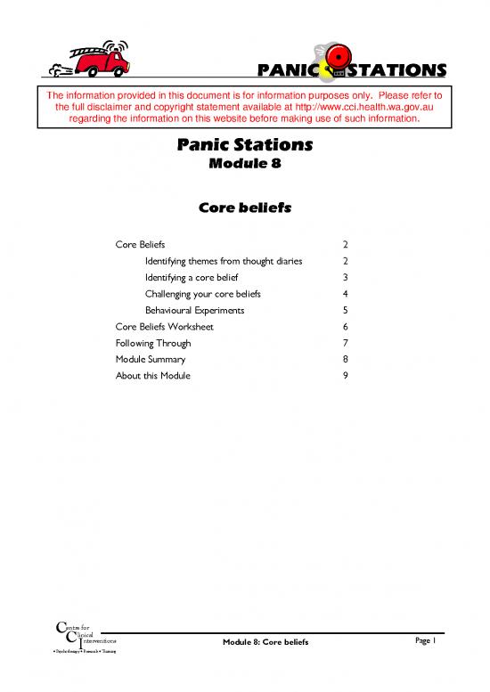 picture_Psychotherapy Pdf 107976 | Panic08 Core Beliefs