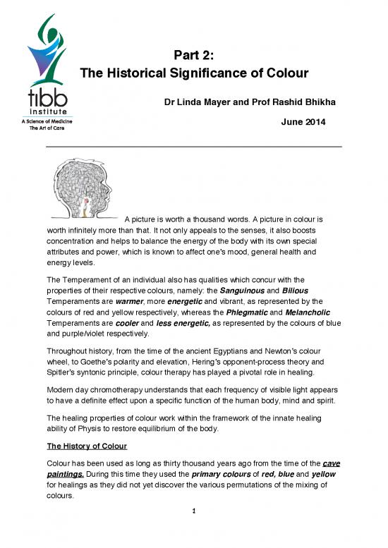 picture Colour Therapy Pdf 109071 | Part 2 Historical Significance Of Colour