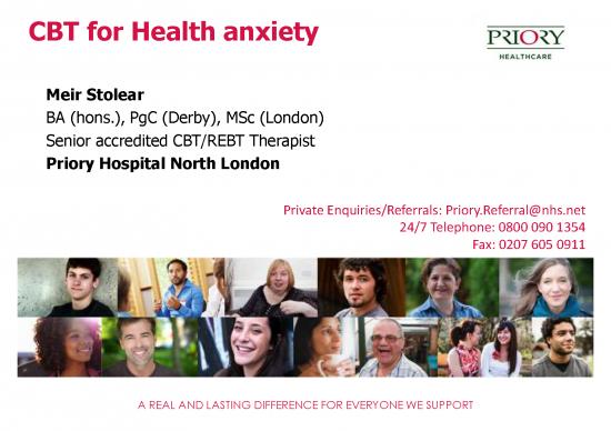 picture Cbt For Health Anxiety Pdf 109263 | Priory   Health Anxiety   Meir Stolear 17
