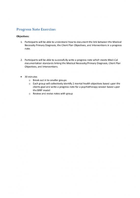 picture1_Psychotherapy Pdf 108328 | Progress Note Exercise