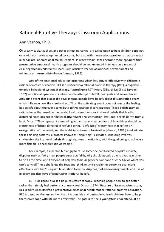 picture_Education Pdf 107963 | Rational Emotive Therapy Classroom Applications