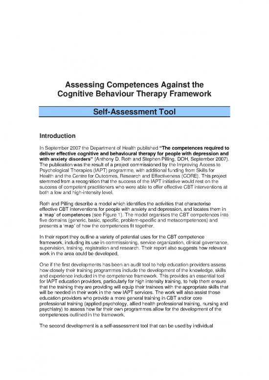 Cbt Pdf 109104 | Self Assessment Tool Manual