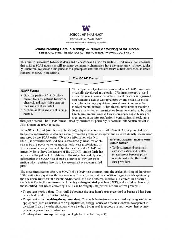 picture_Physical Therapy Soap Note Pdf 107664 | Student Soap Note Primer