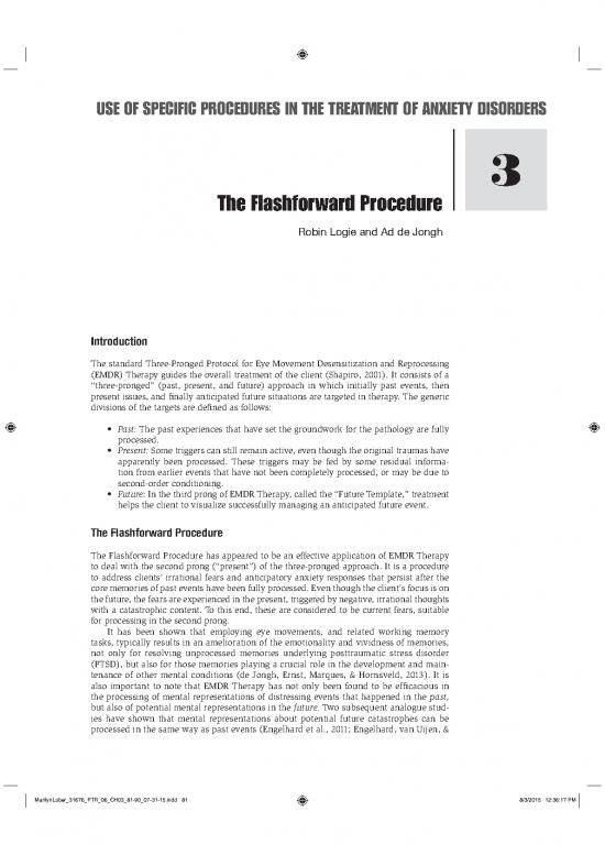 picture1_Emdr Anxiety Protocol Pdf 109304 | The Flashforward Procedure Book Chapter Logie De Jongh2c 2015