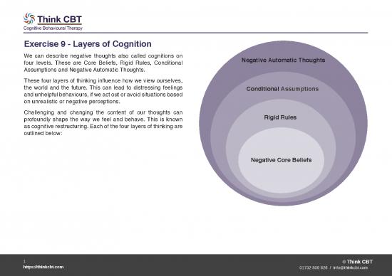 Cbt Pdf 108282 | Think Cbt Exercise 9 Layers Of Cognition V10