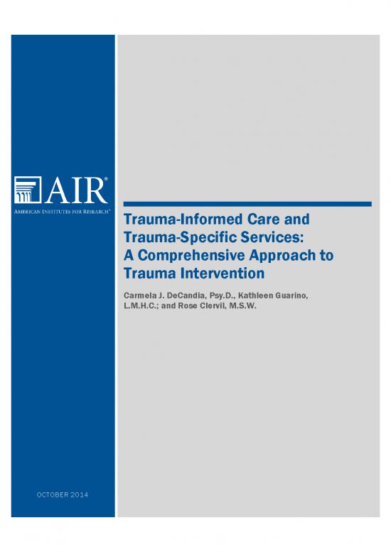 picture1_Behavioral Therapy Pdf 107773 | Trauma Informed Care White Paper October 2014
