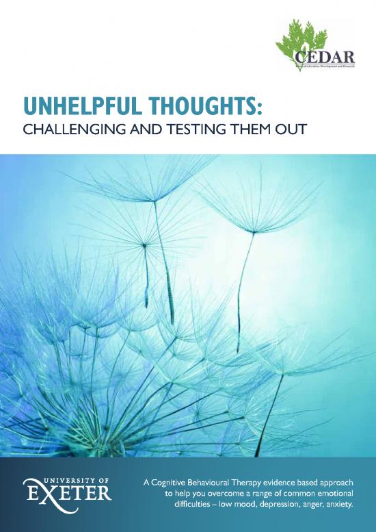 picture1_Cbt Techniques Pdf 109539 | Unhelpful Thoughts