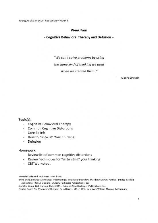 picture_Cbt Cognitive Distortions Pdf 109337 | Webex Ya Week 4 Cognitive Behavioral Therapy And Defusion