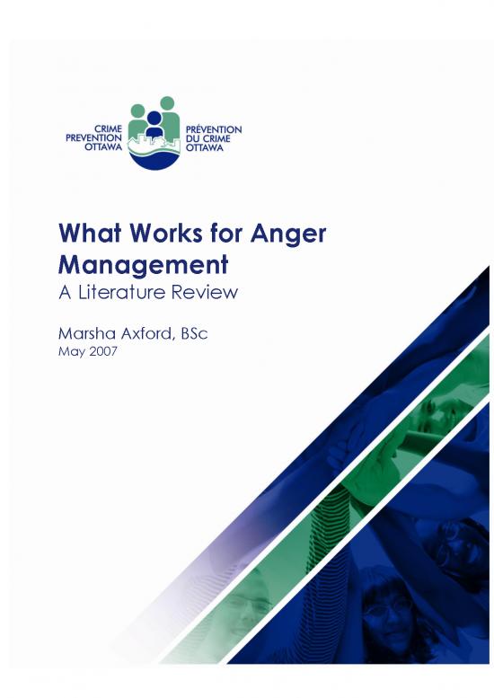 picture Anger Management Therapy Pdf 108492 | What Works For Anger Management A Literature Review