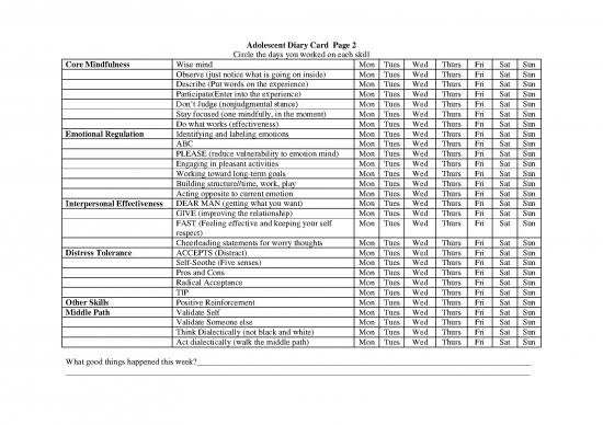 Dbt Pdf 108536 Adolescent Dbt Diary Card 1470