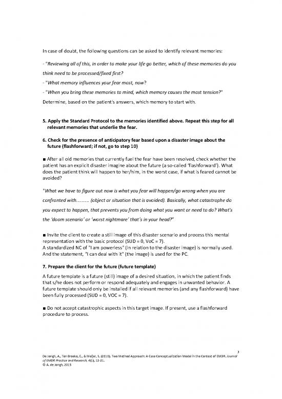 Emdr Pdf 107438 | Emdr Protocol For Fears And Phobias Ad De Jongh