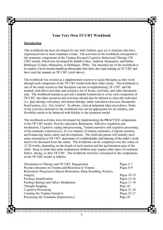 Cbt Workbook Pdf 107705 | Your Very Own Tf Cbt Workbook Final