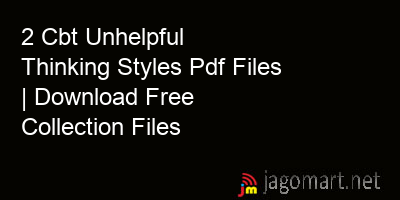 picture 2 Cbt Unhelpful Thinking Styles Pdf Files | Download Free Collection Files
