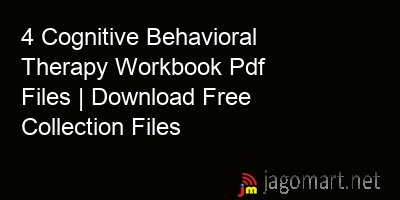picture 4 Cognitive Behavioral Therapy Workbook Pdf Files | Download Free Collection Files