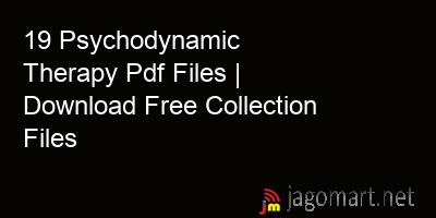 picture 19 Psychodynamic Therapy Pdf Files | Download Free Collection Files