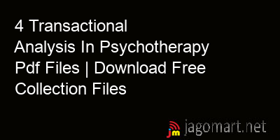 picture 4 Transactional Analysis In Psychotherapy Pdf Files | Download Free Collection Files