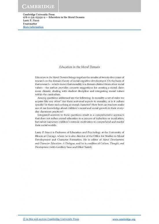 picture Education Pdf 111787 | 9780521652322 Frontmatter