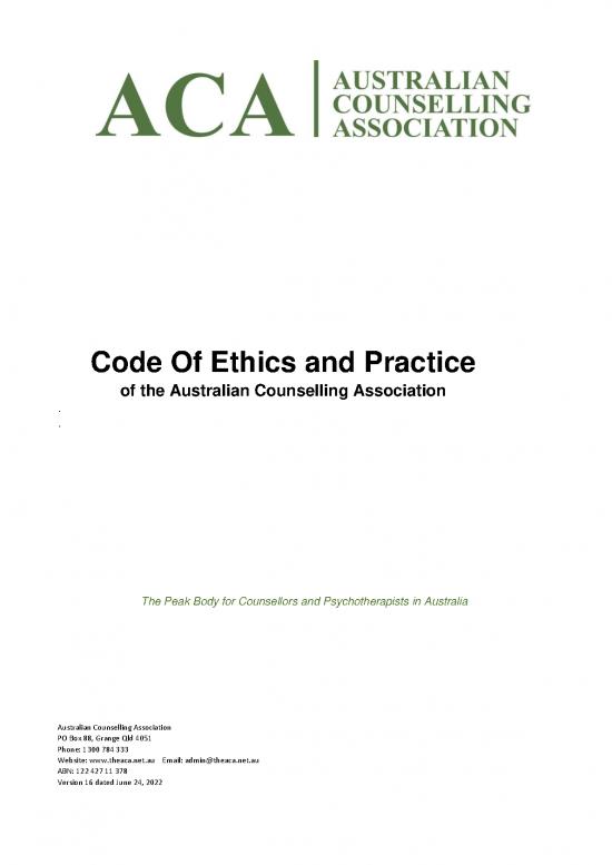 picture Ethics Pdf 111691 | Aca Code Of Ethics And Practice Ver16