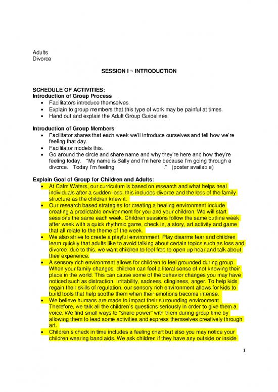 picture Group Therapy Activities For Adults Pdf 110589 | Adults Divorce