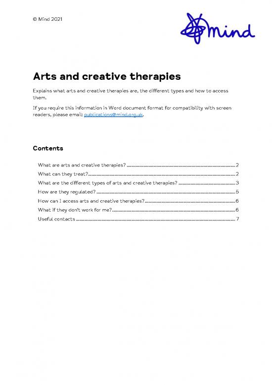 picture_Arts And Creative Therapies 2021 Pdf Version