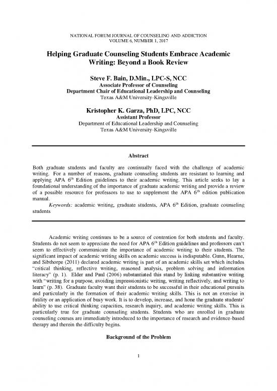 picture1_Learning Pdf 111580 | Baine, Steve F Helping Graduate Counseling Students Embrace Academic 0617