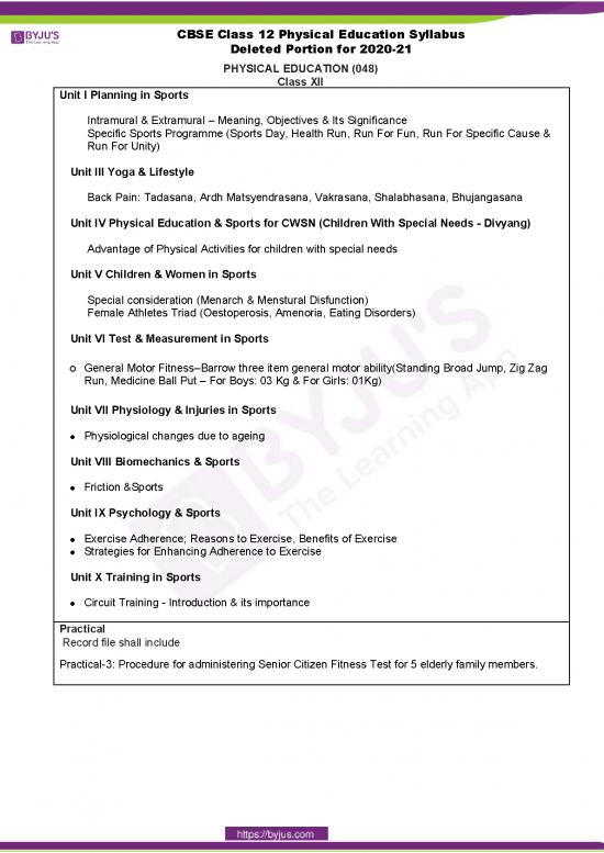 picture1_Health And Physical Education Pdf 111877 | Cbse Class 12 Physical Education Deleted Syllabus Portion For 2020 21