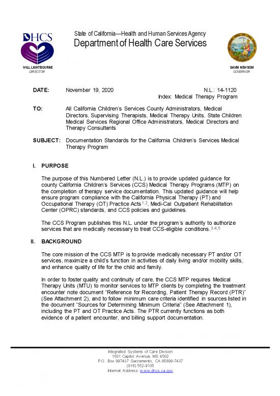 picture1_Ccs Nl 14 1120 Documentation Standards For The California Childrens Services Medical Therapy Program
