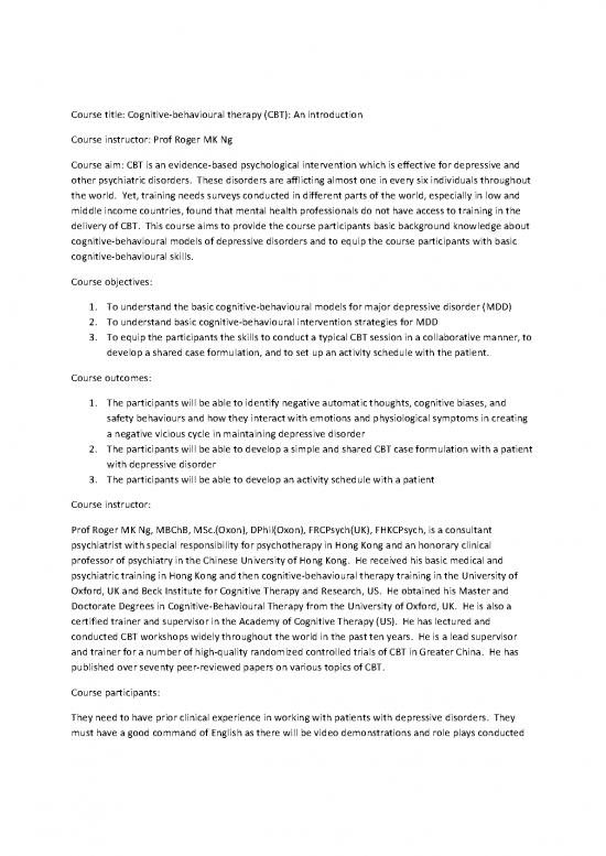 picture_Cognitive Behavioural Therapy Cbt An Introduction