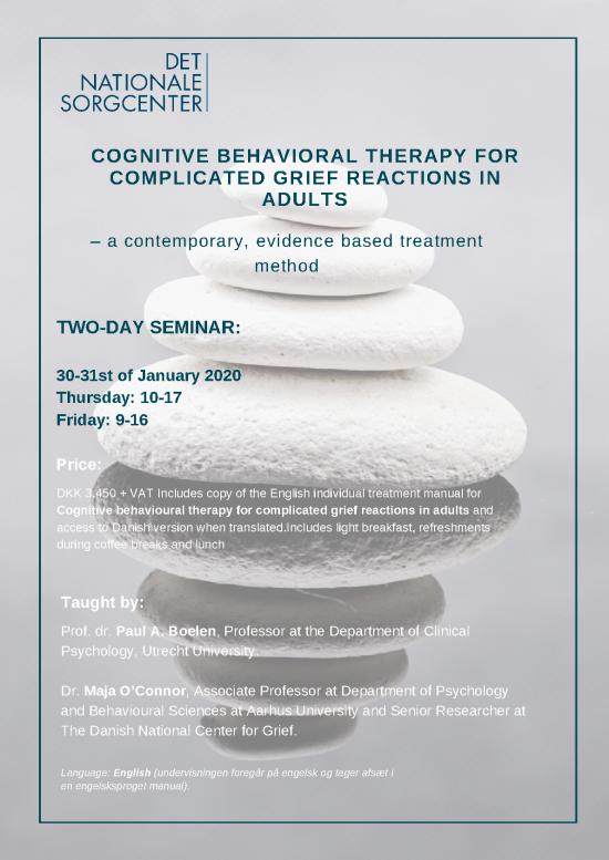 picture_Cognitive Behavioural Therapy For Complicated Grief Reactions In Adults  Boelen And Oconnor