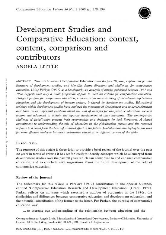 picture1_Education Pdf 111765 | Developmentstudiesandcomparativeeducation2000split