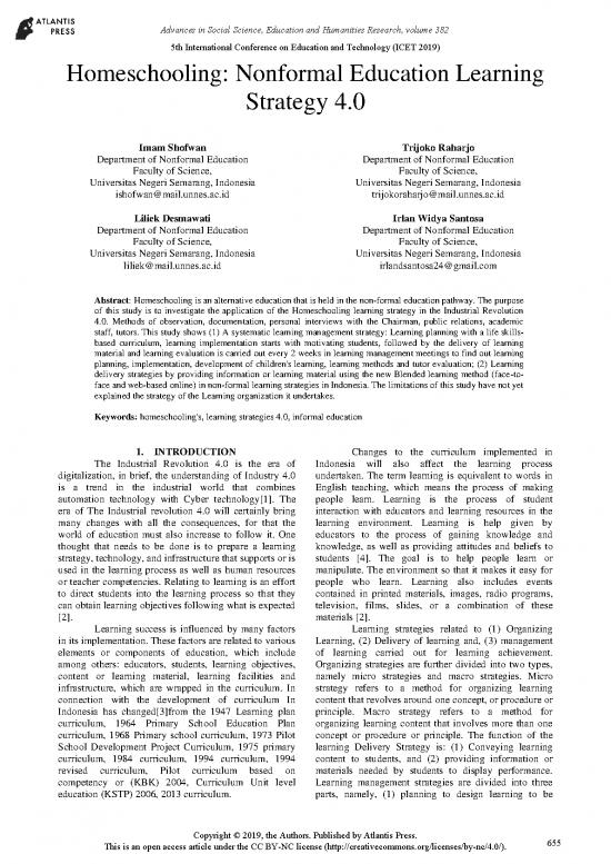 picture1_Education Pdf 112369 | Homeschooling Nonformal Education Learning Strategy 0   Kusdiyanto Unnes