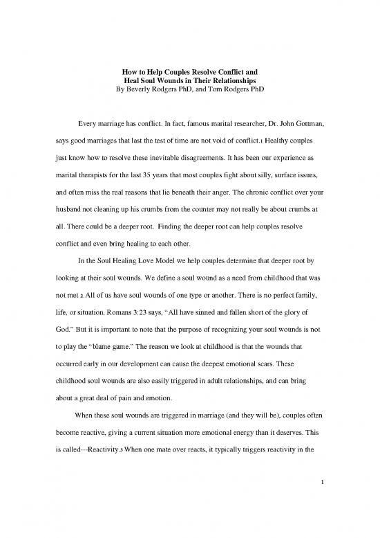 picture Couples Therapy Pdf 109905 | How To Help Couples Resolve Conflict