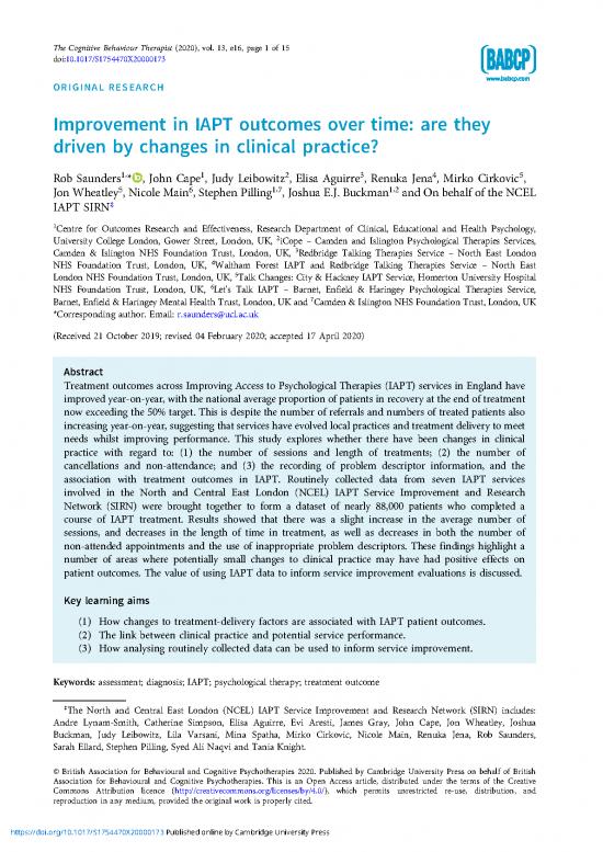 picture1_Educational Psychology Pdf 111396 | Improvement In Iapt Outcomes Over Time Are They Driven By Changes In Clinical Practice