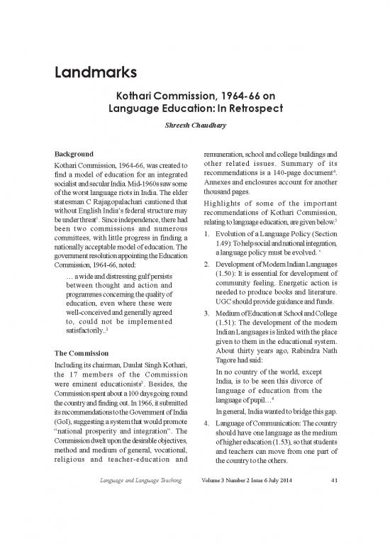 picture1_Education Pdf 111771 | Kothari Commission, 1964 66 On Language Education In Retrospect