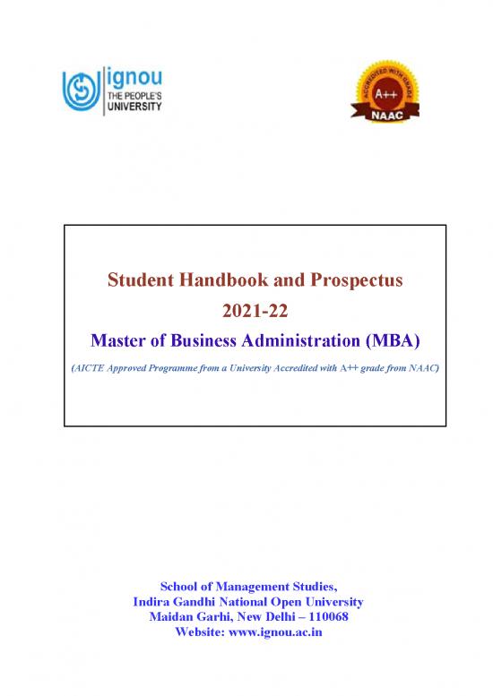 picture Ignou Prospectus 2021 Pdf 112264 | Mba Prospectus 2021 22