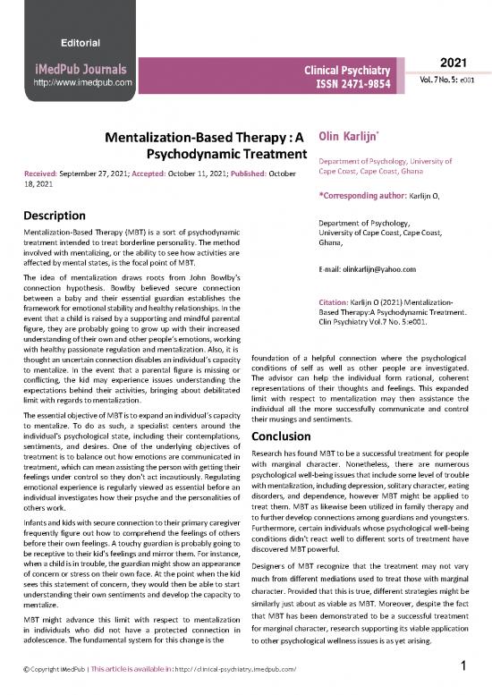 picture_Mentalizationbased Therapy A Psychodynamic Treatment