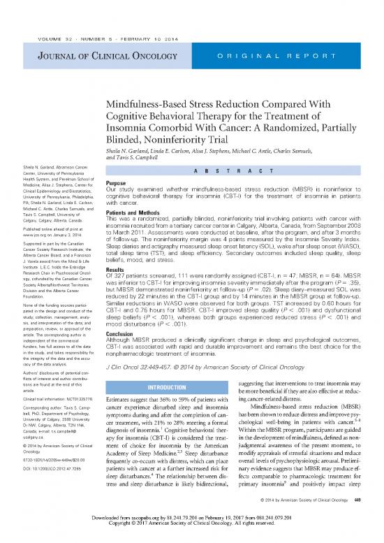 picture_Medicine Pdf 110796 | Mindfulness Based Stress Reduction Compared With Cognitive Behavioral Therapy For The Treatment Of Insomnia Comorbid With Cancer