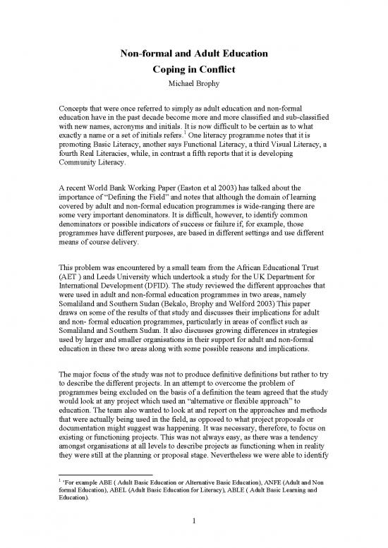 picture Education Pdf 111810 | Non Formal And Adult Education Coping In Conflict