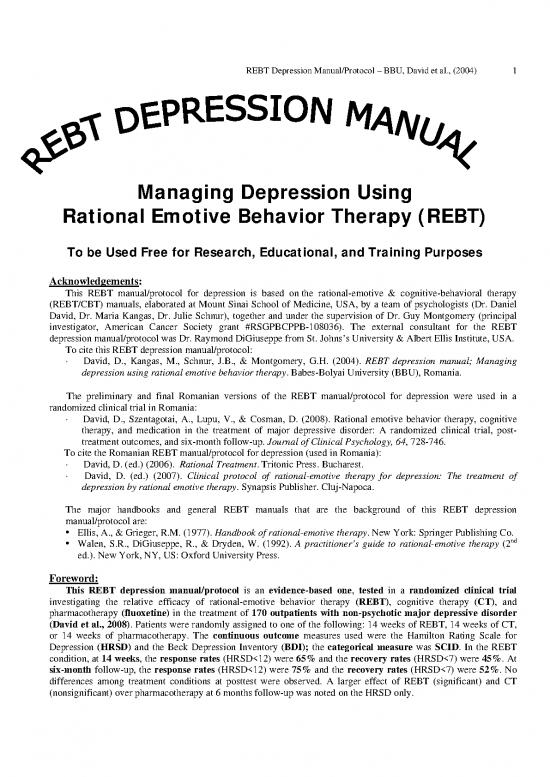 picture Educational Supervision Pdf 111522 | Rebt Depression