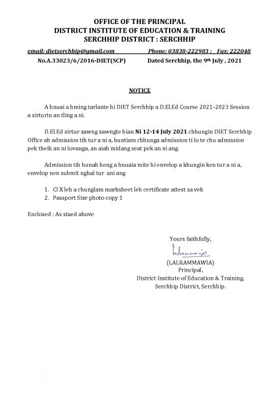 picture Education Pdf 111991 | Selected Candidates Diet Serchhip