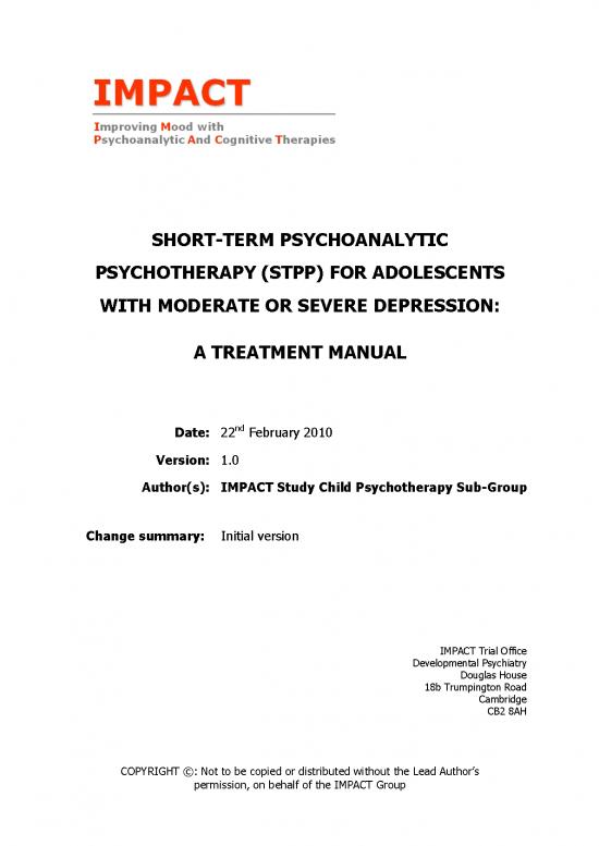 picture Psychoanalytic Therapy Pdf 109986 | Sttp Manual